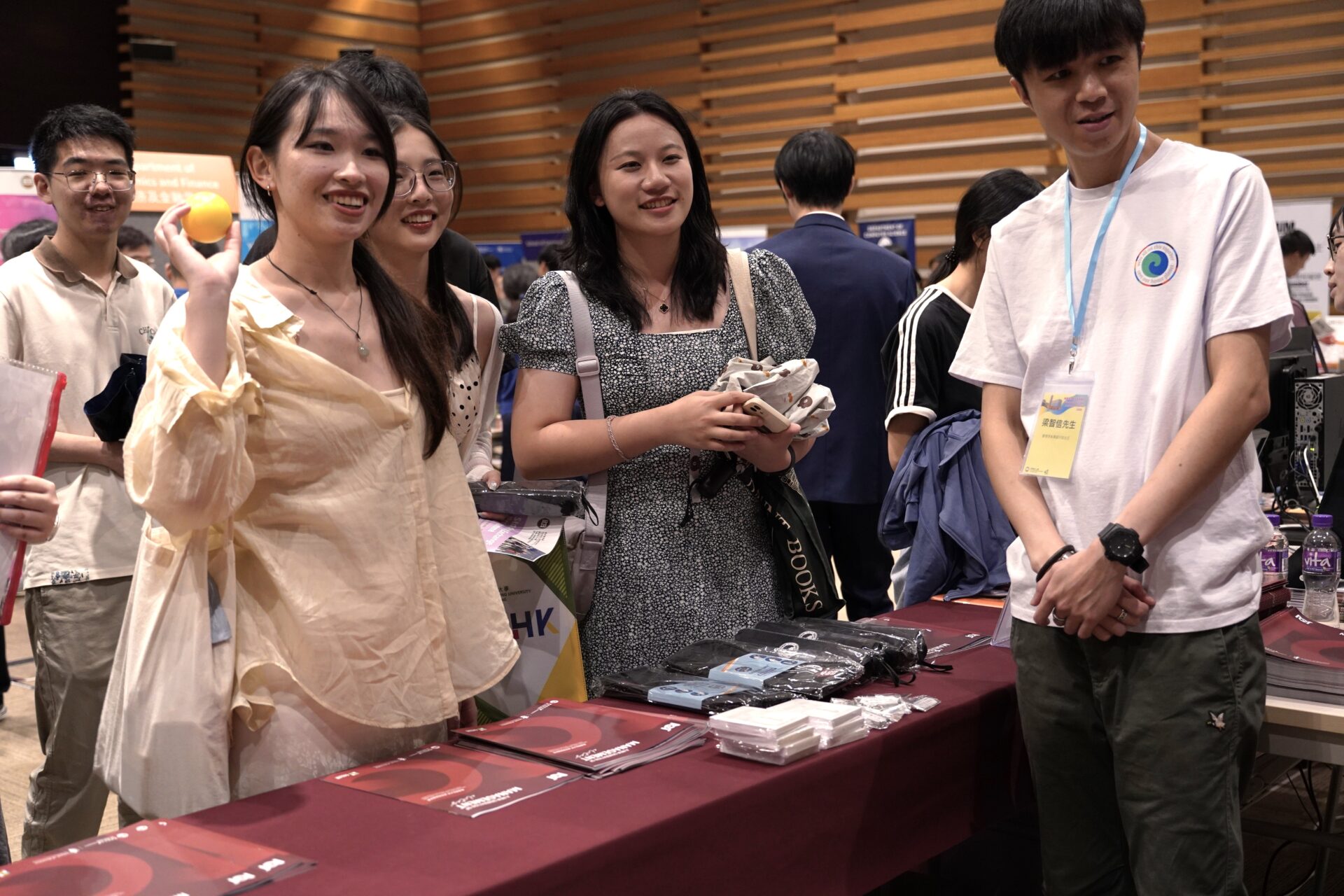 We set up interactive games at our booth to help students ease pre-interview nerves.