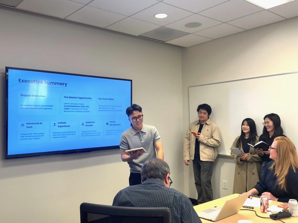 Student Henrick shared his insights on combining business management with tech innovation.