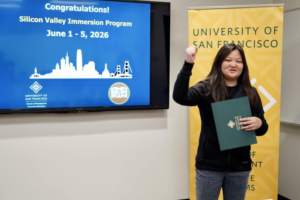 Student Zoe summarized her USF coursework experience building an AI-powered gift platform.